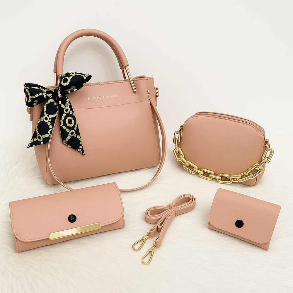 Elegant Leather Handbag Set