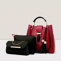 Leather Handbag Trio Set