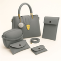 Structured Leather Handbag Set